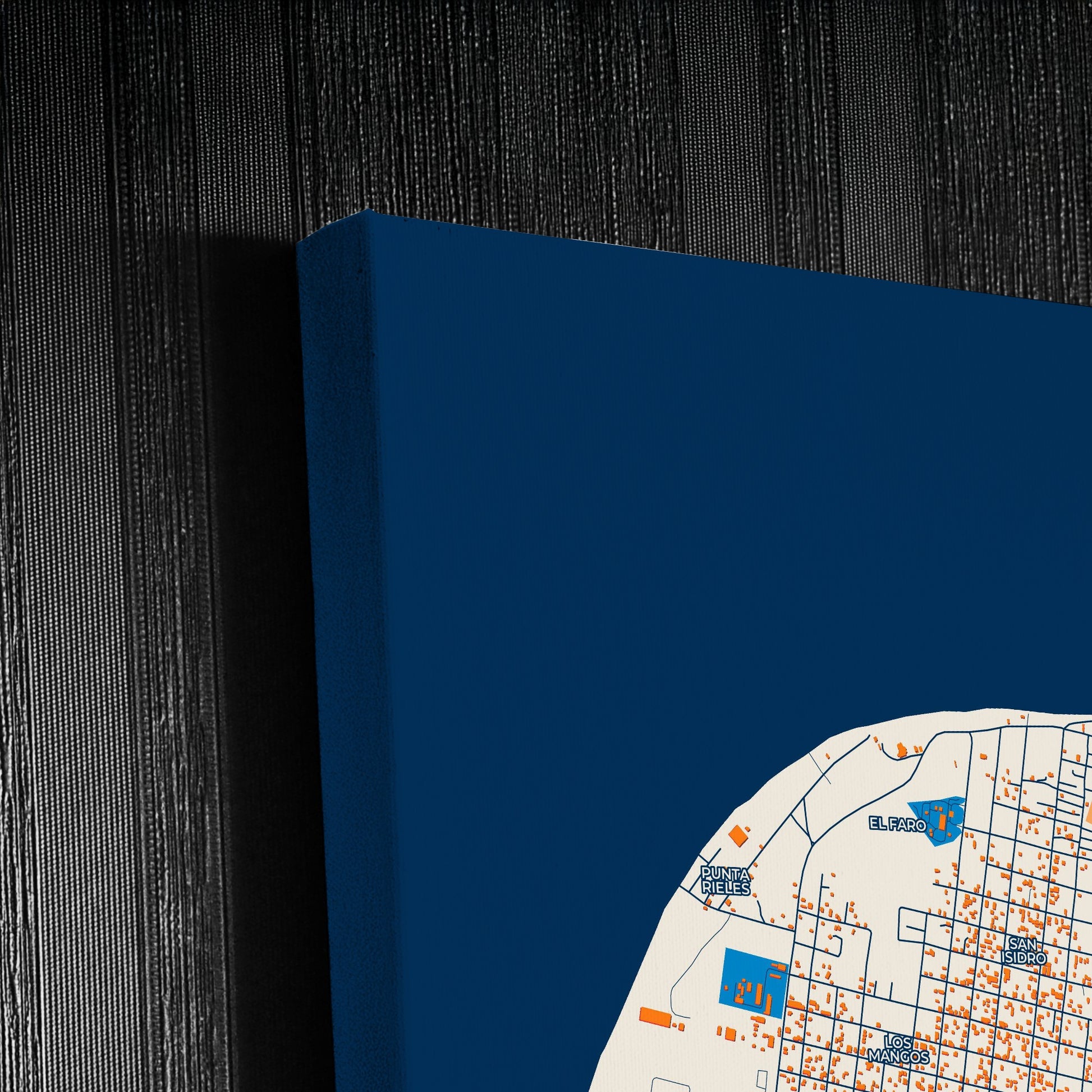 Puerto Cortés Honduras Colorful City Map Canvas Print Detail