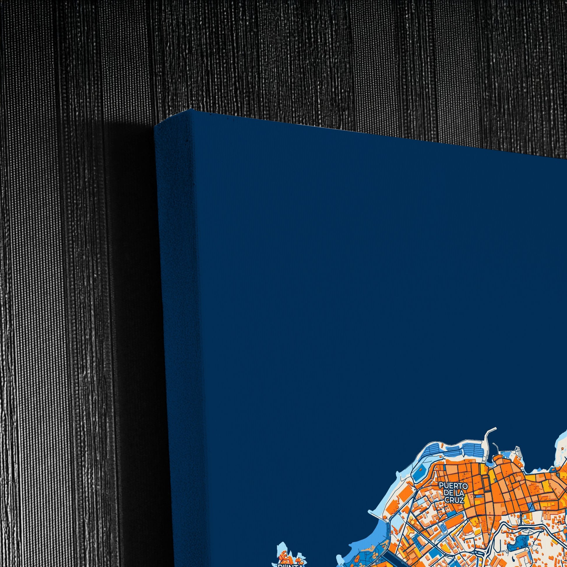 Puerto De La Cruz Spain Colorful City Map Canvas Print Detail
