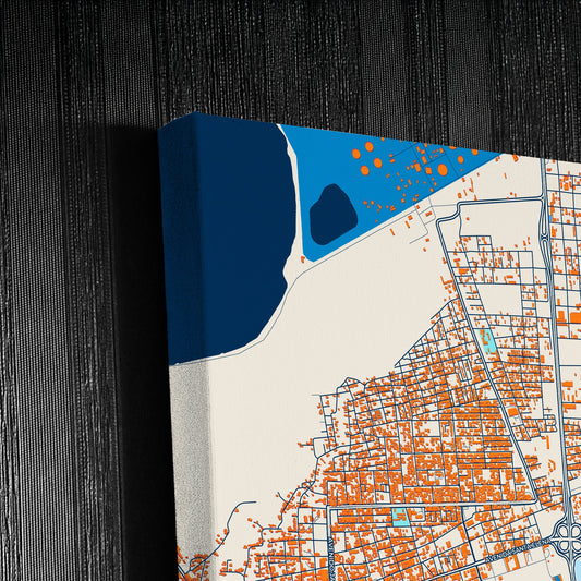 Punto Fijo Venezuela Colorful City Map Canvas Print Detail