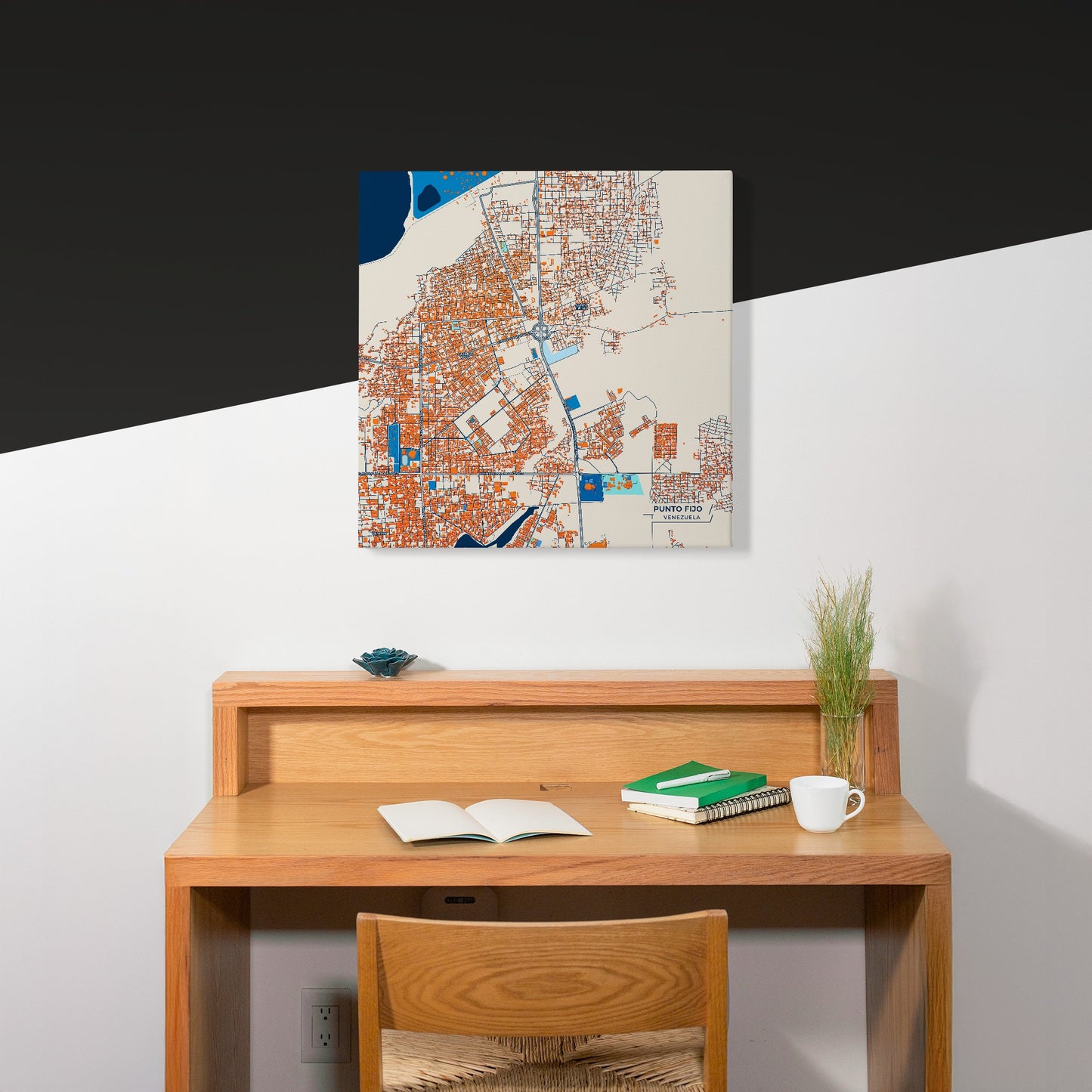 Punto Fijo Venezuela Colorful City Map Canvas Print Scene