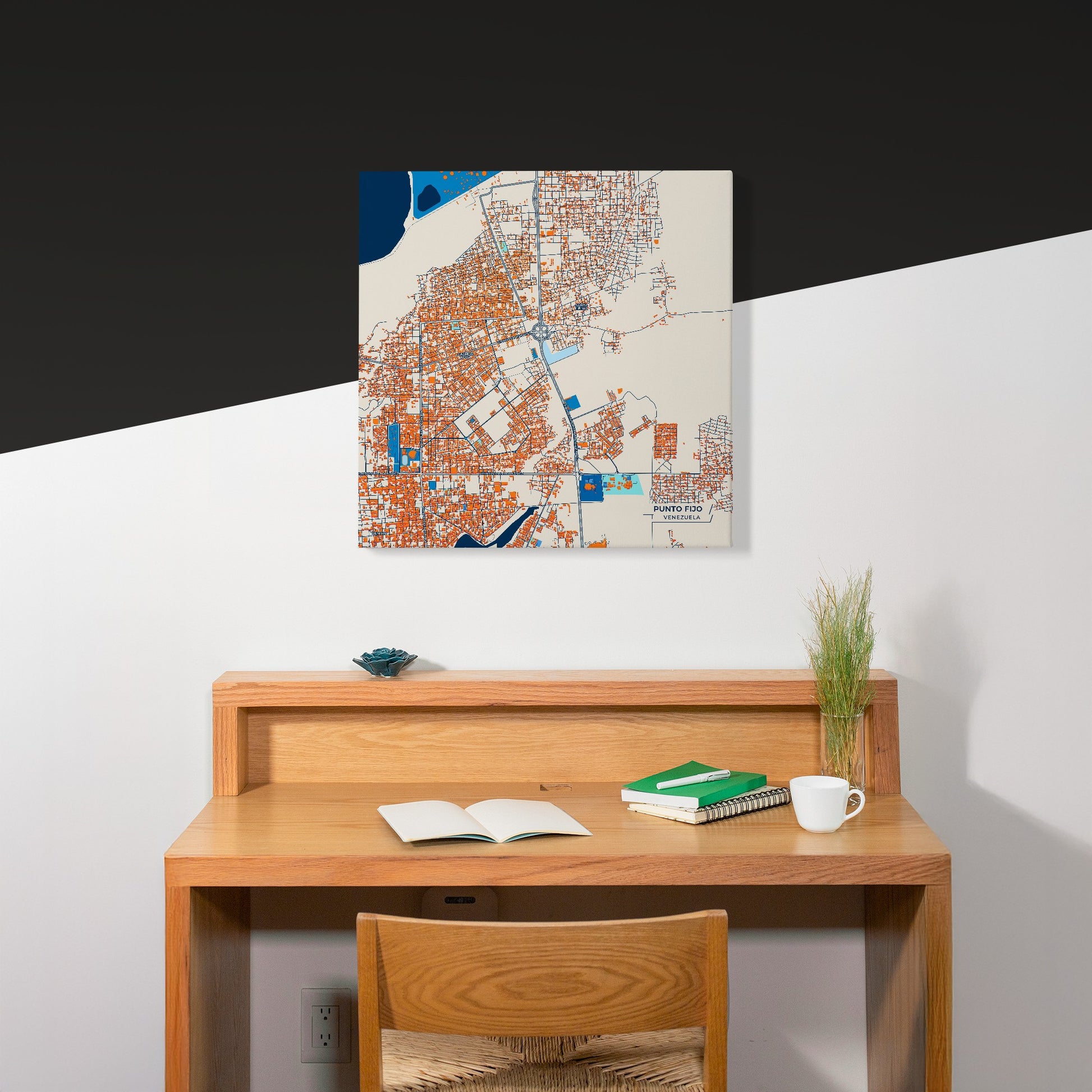 Punto Fijo Venezuela Colorful City Map Canvas Print Scene