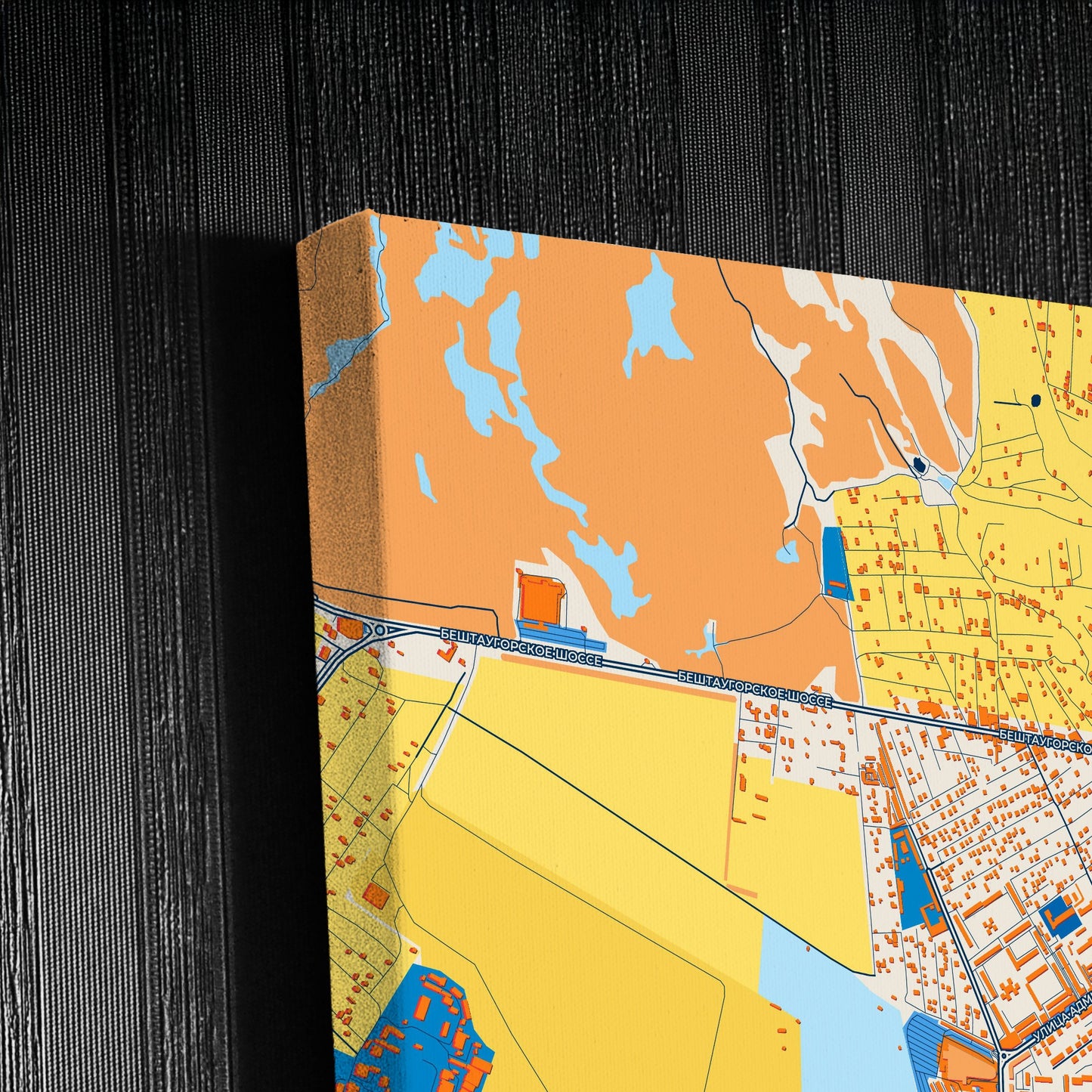 Пятигорск Russia Colorful City Map Canvas Print Detail