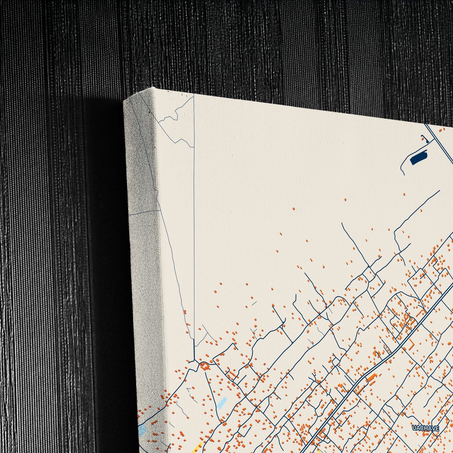 Quelimane Mozambique Colorful City Map Canvas Print Detail