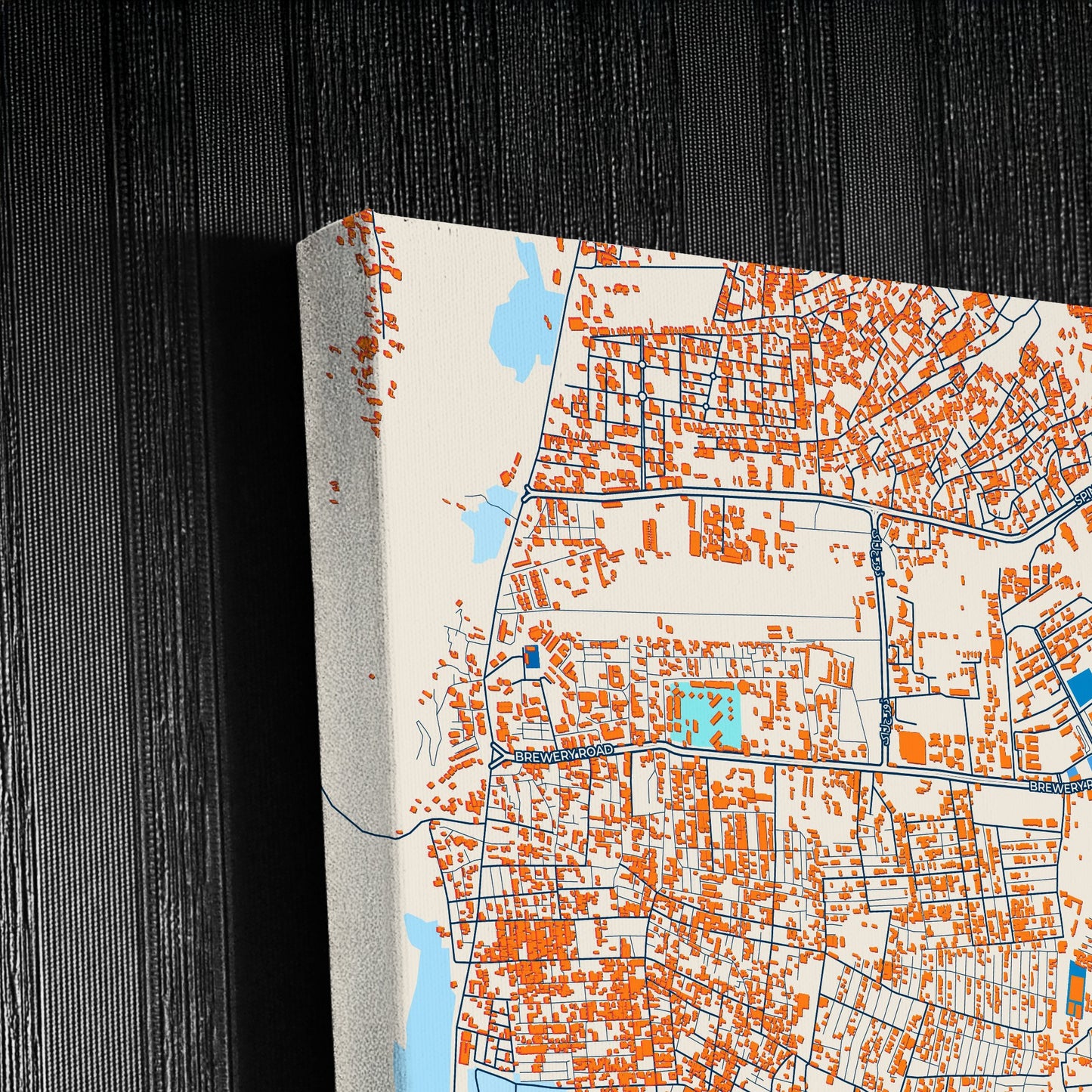 Quetta Pakistan Colorful City Map Canvas Print Detail
