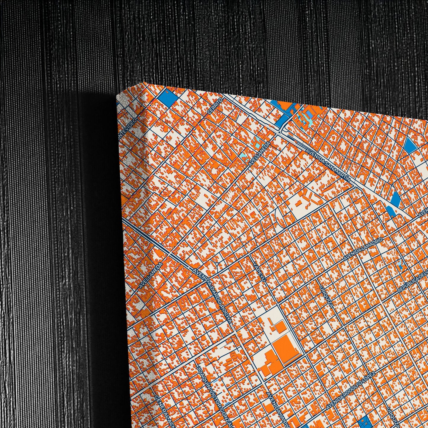 Quilmes Argentina Colorful City Map Canvas Print Detail