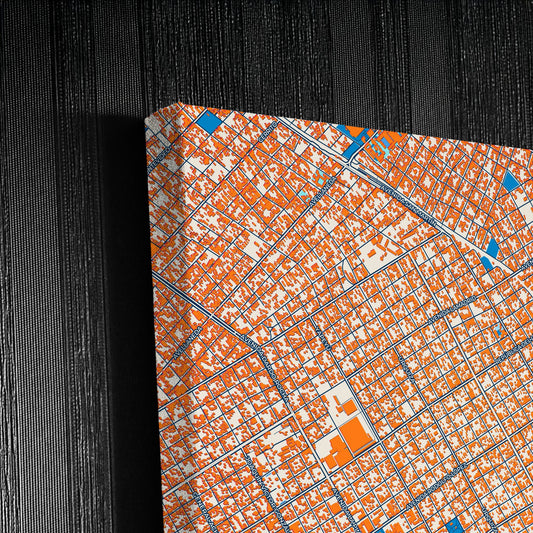 Quilmes Argentina Colorful City Map Canvas Print Detail