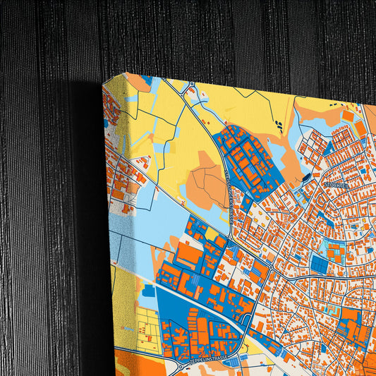 Radolfzell Am Bodensee Germany Colorful City Map Canvas Print Detail