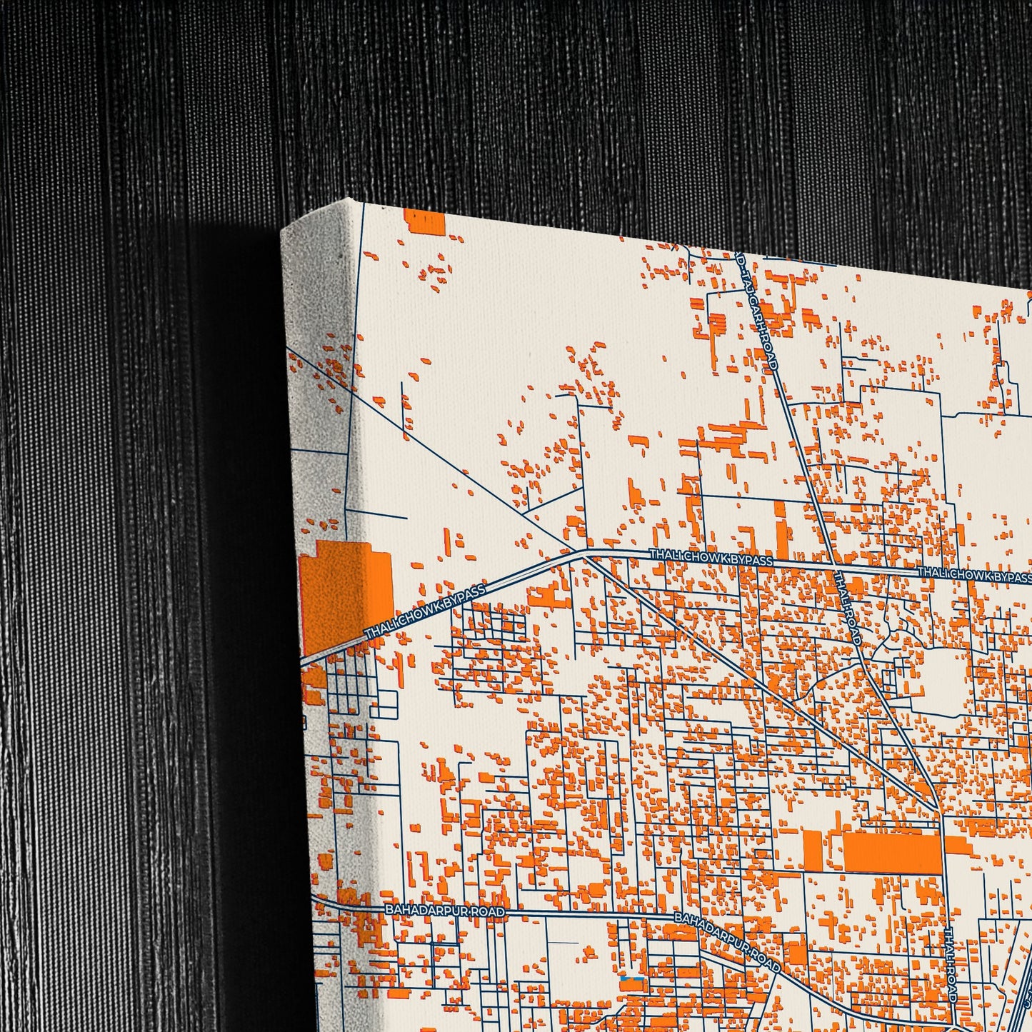 Rahim Yar Khan Pakistan Colorful City Map Canvas Print Detail