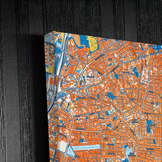 Ramat Gan Israel Colorful City Map Canvas Print Detail