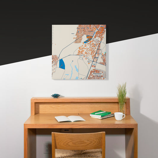 Randfontein South Africa Colorful City Map Canvas Print Scene