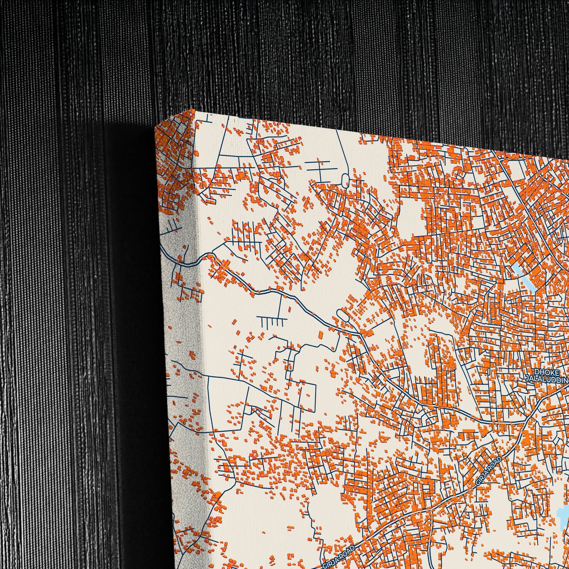 Rawalpindi Pakistan Colorful City Map Canvas Print Detail