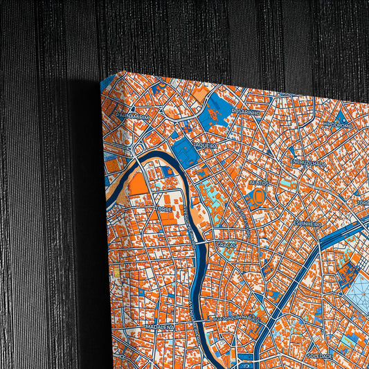 Recife Brazil Colorful City Map Canvas Print Detail