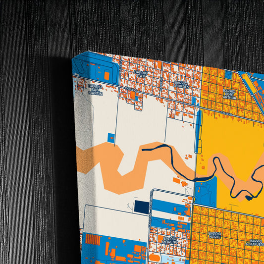 Reconquista Argentina Colorful City Map Canvas Print Detail