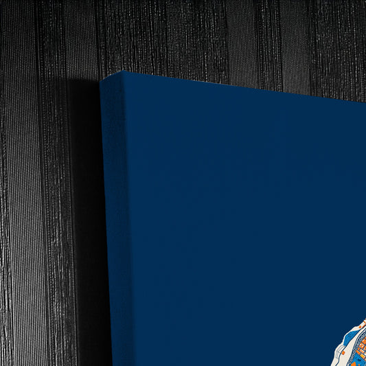 Reggio Calabria Italy Colorful City Map Canvas Print Detail