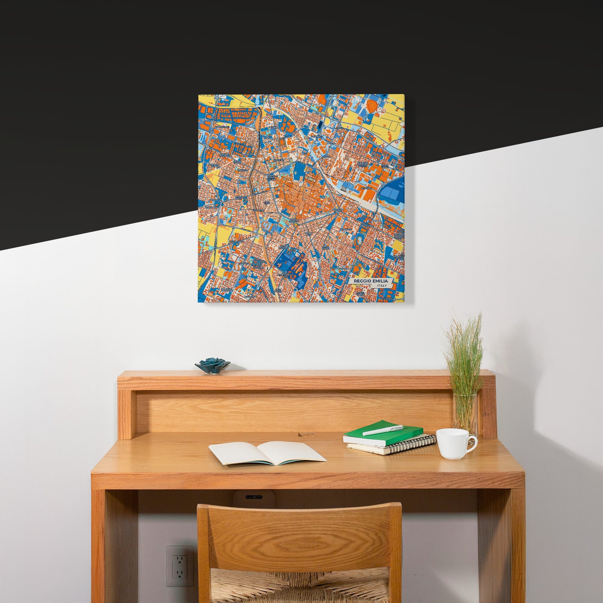 Reggio Emilia Italy Colorful City Map Canvas Print Scene