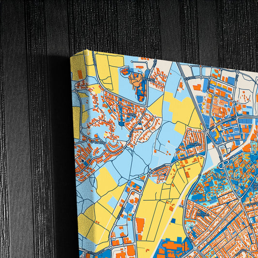 Rehovot Israel Colorful City Map Canvas Print Detail