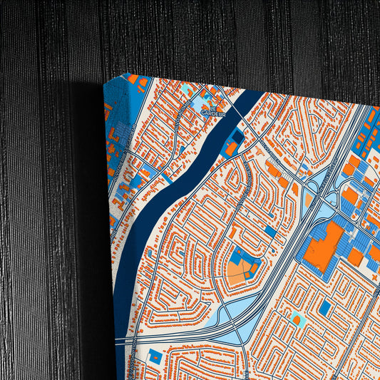 Repentigny Canada Colorful City Map Canvas Print Detail
