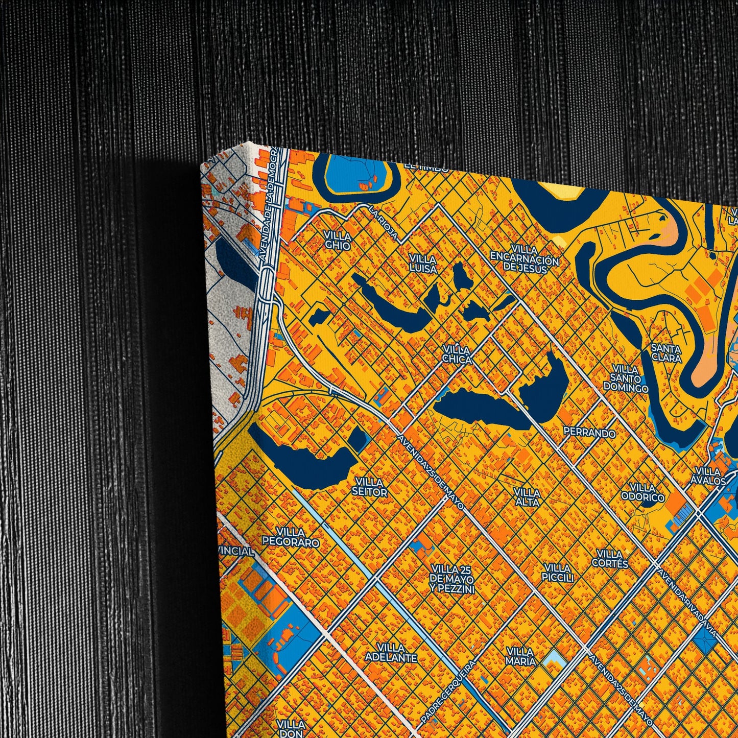 Resistencia Argentina Colorful City Map Canvas Print Detail