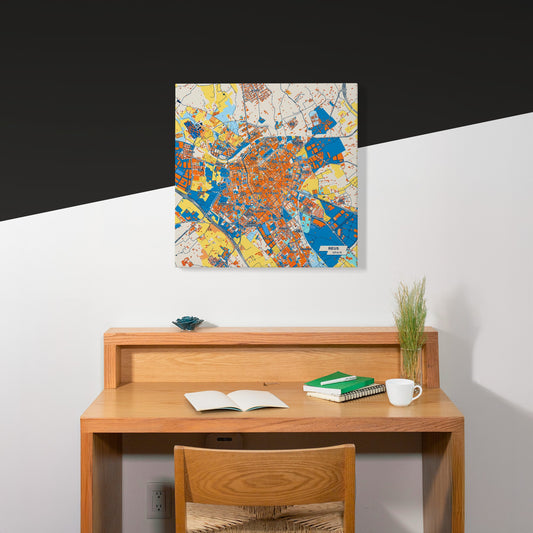 Reus Spain Colorful City Map Canvas Print Scene