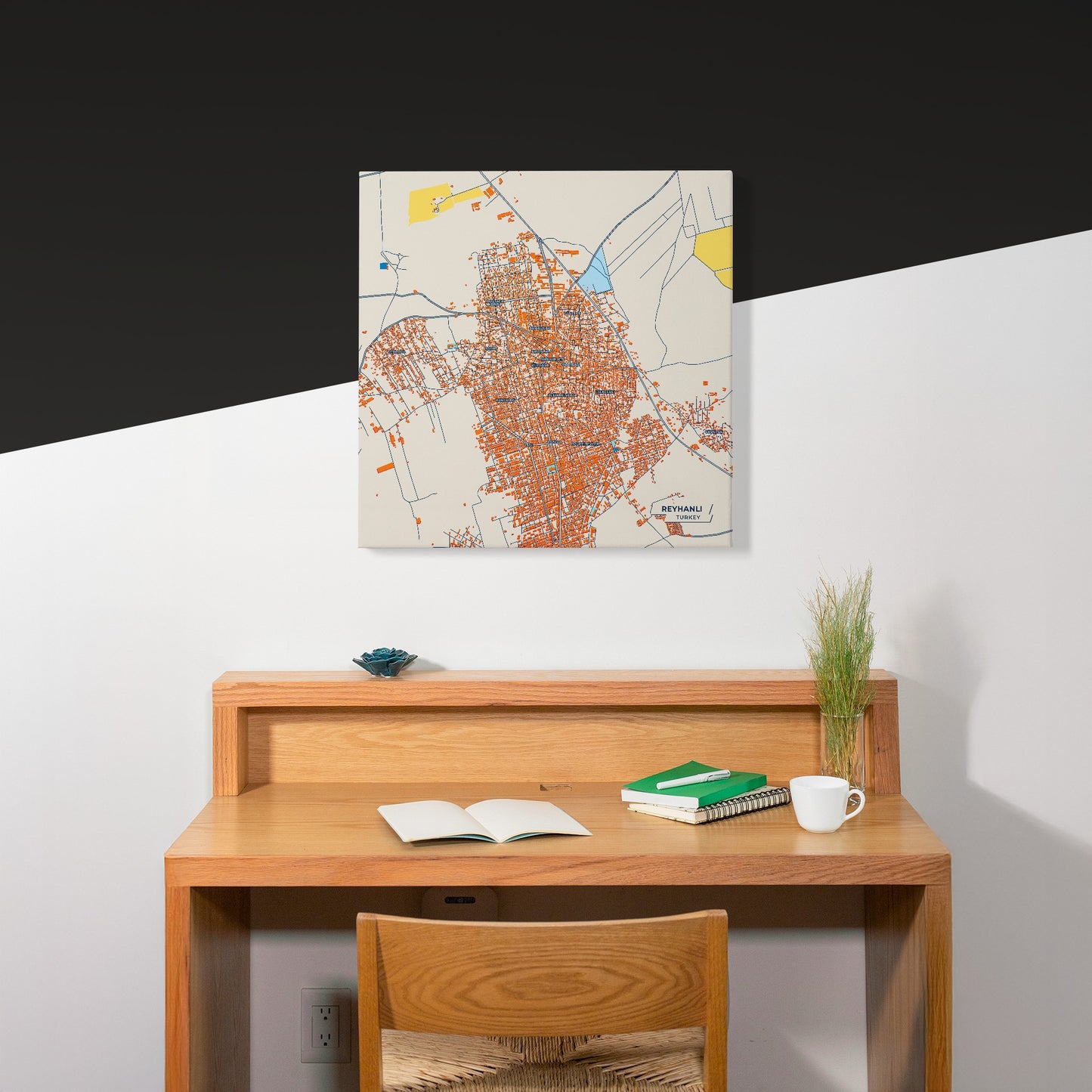 Reyhanli Turkey Colorful City Map Canvas Print Scene