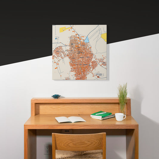 Reyhanli Turkey Colorful City Map Canvas Print Scene