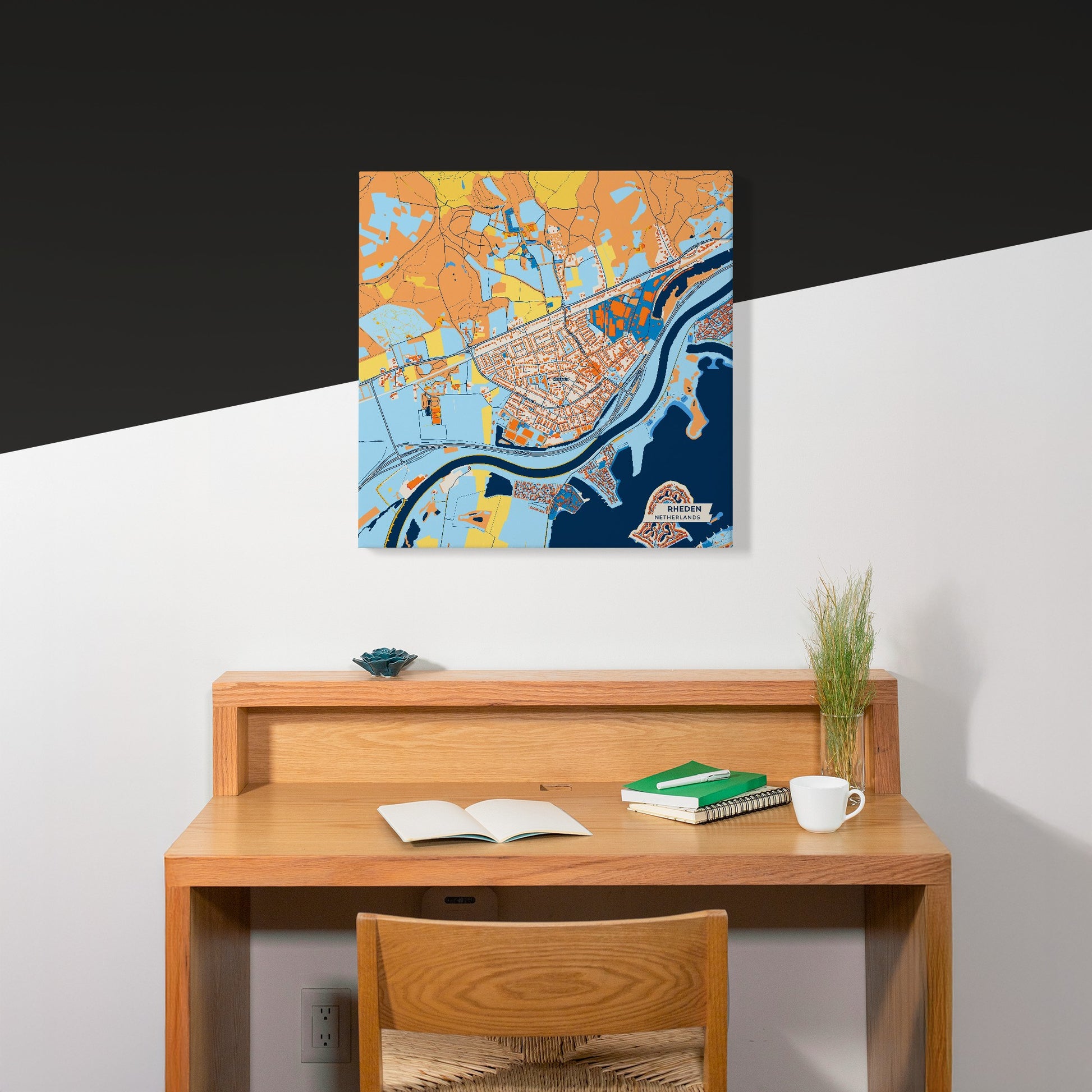 Rheden Netherlands Colorful City Map Canvas Print Scene