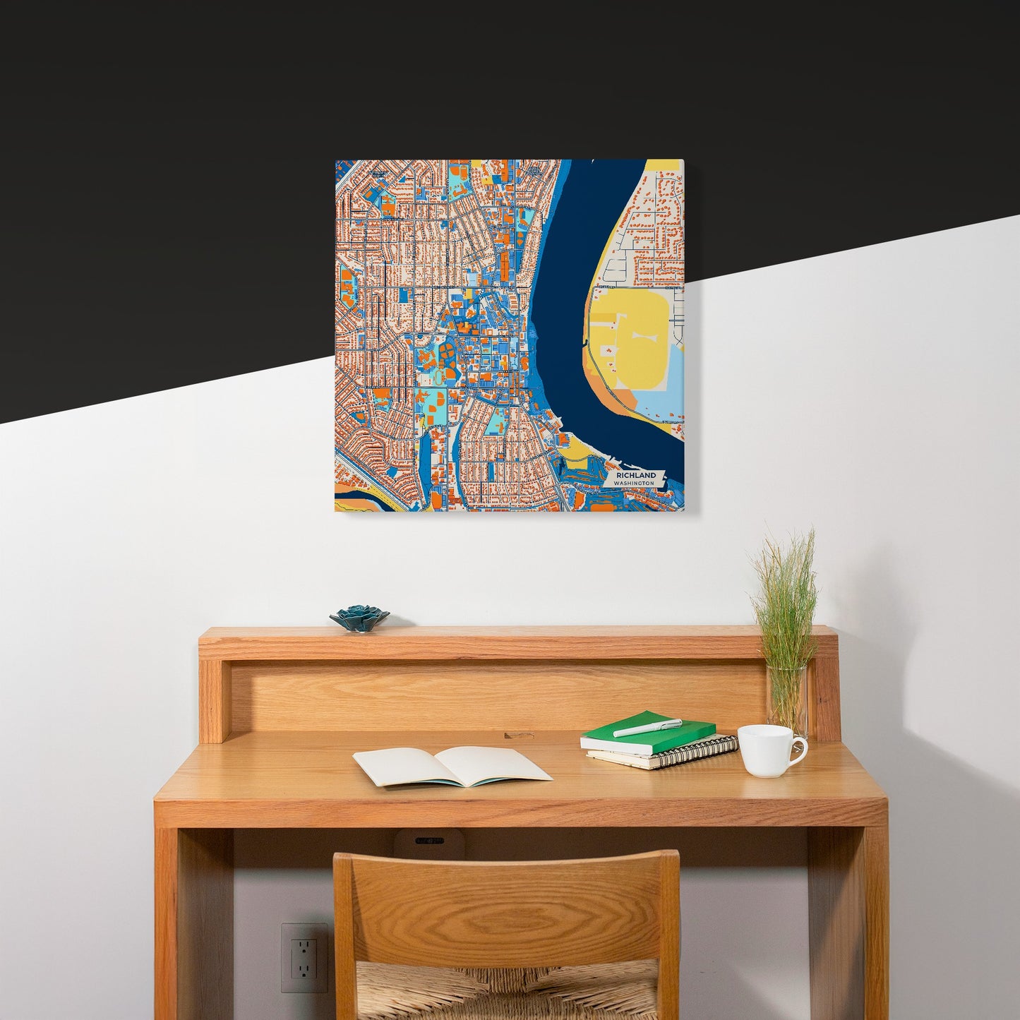 Richland Washington Colorful City Map Canvas Print Scene