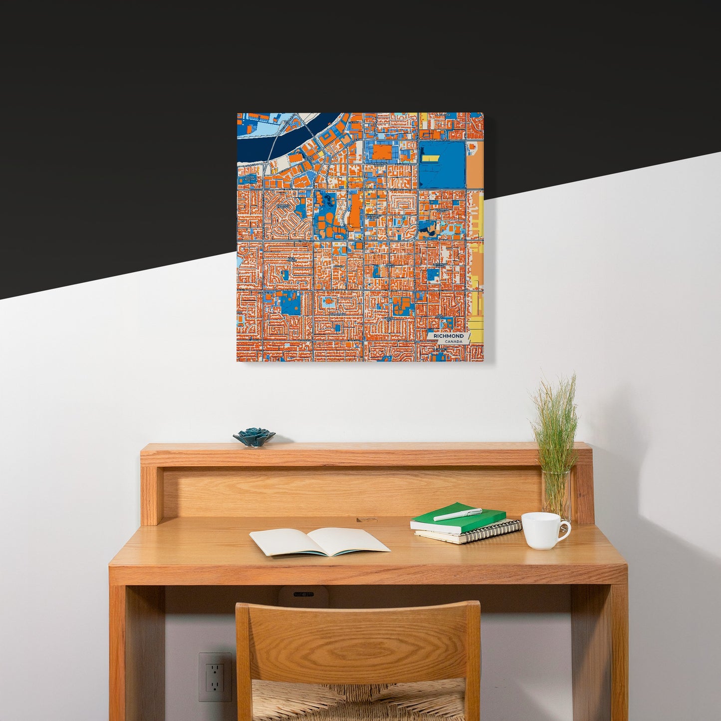 Richmond Canada Colorful City Map Canvas Print Scene