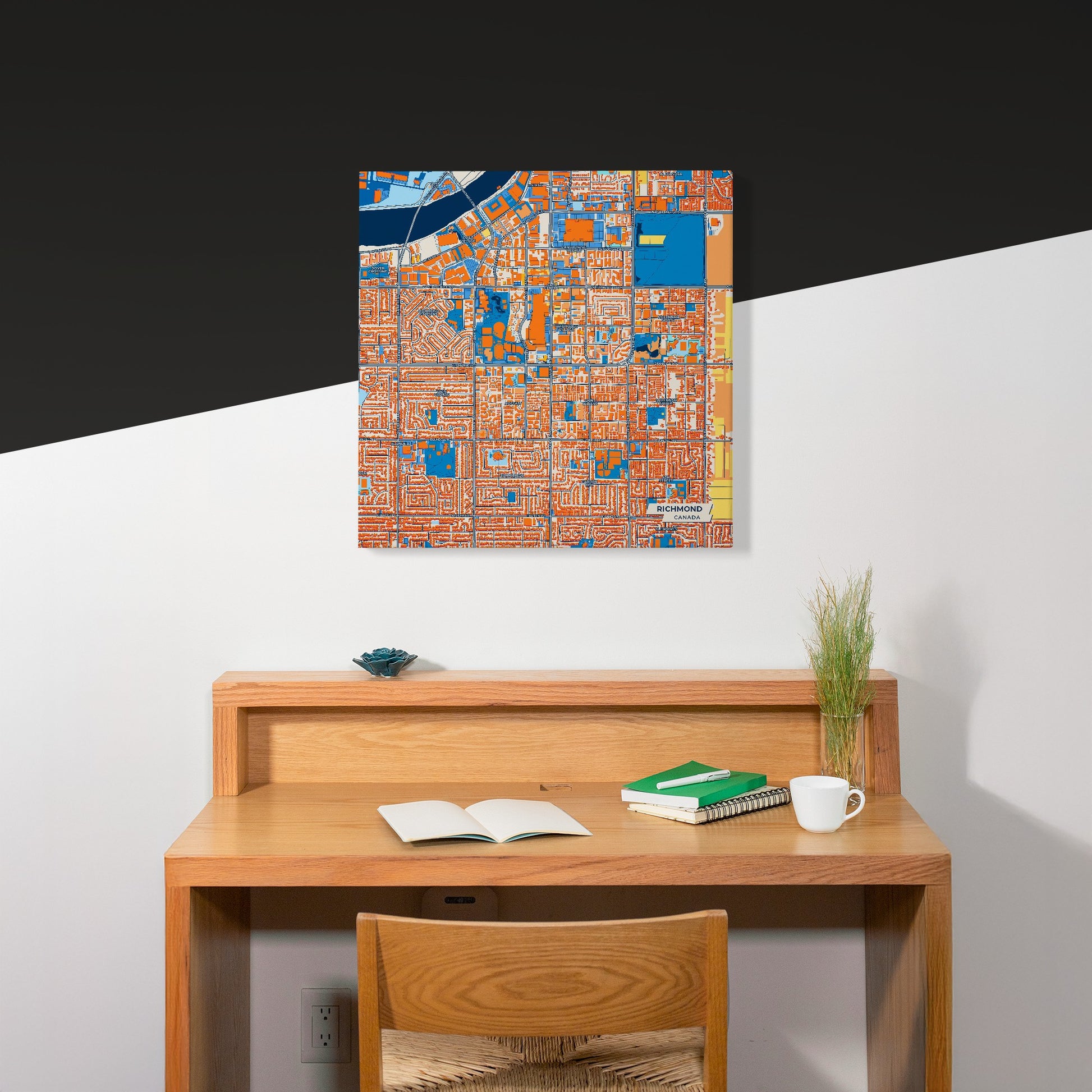 Richmond Canada Colorful City Map Canvas Print Scene