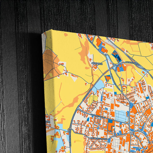 Ried Im Innkreis Austria Colorful City Map Canvas Print Detail