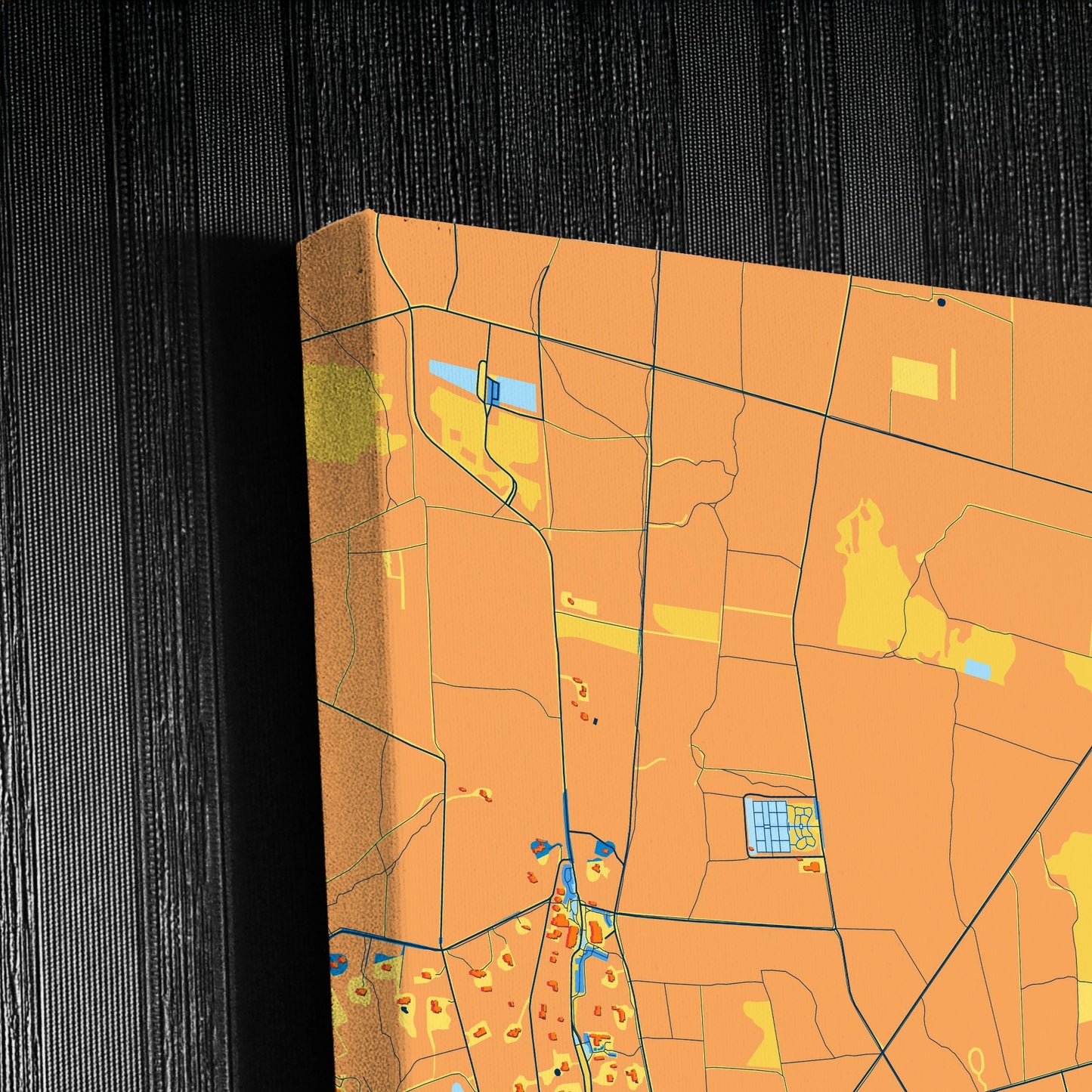 Rijssen-Holten Netherlands Colorful City Map Canvas Print Detail