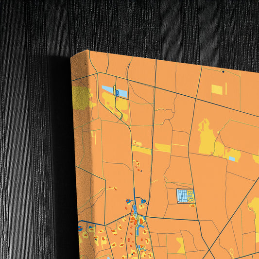 Rijssen-Holten Netherlands Colorful City Map Canvas Print Detail