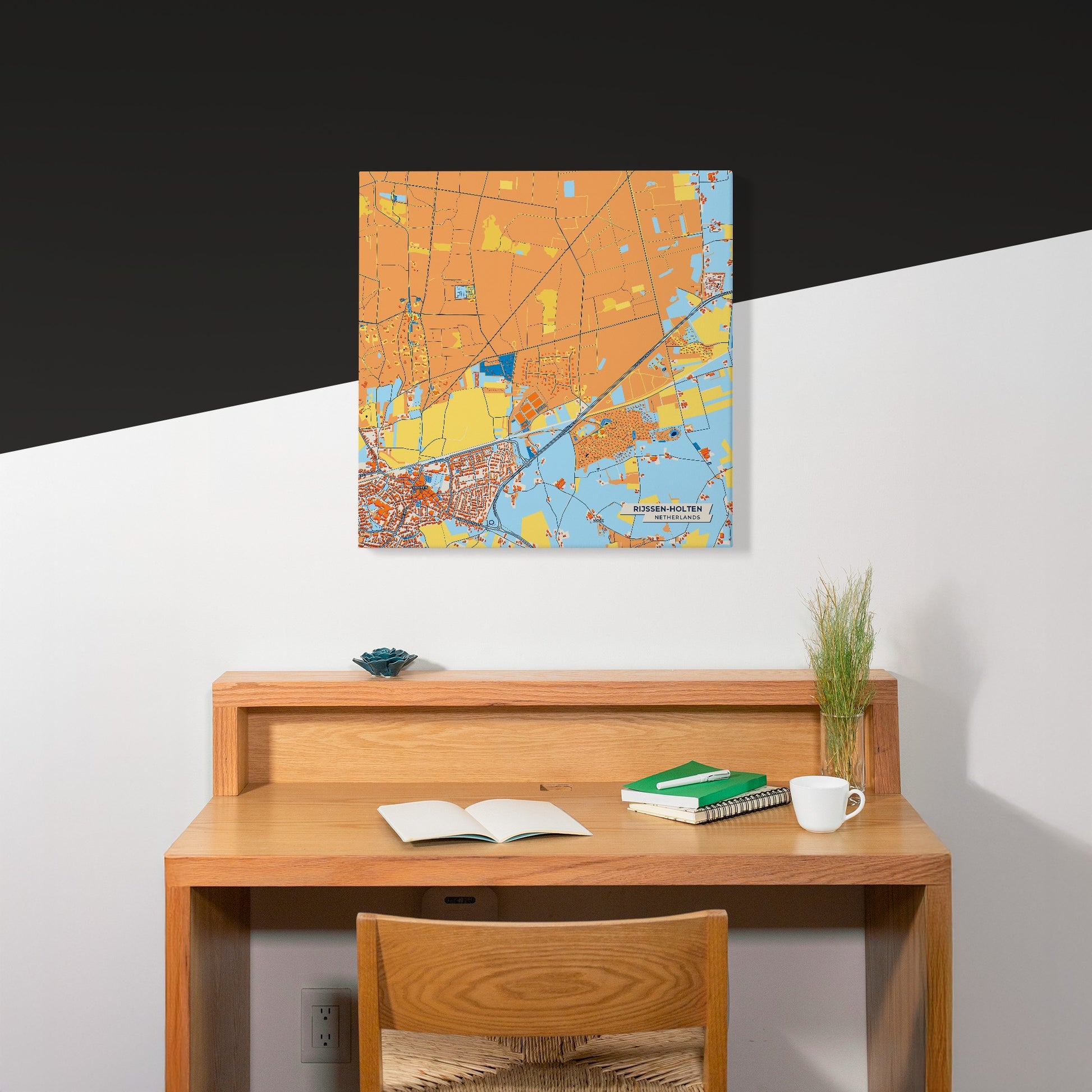 Rijssen-Holten Netherlands Colorful City Map Canvas Print Scene