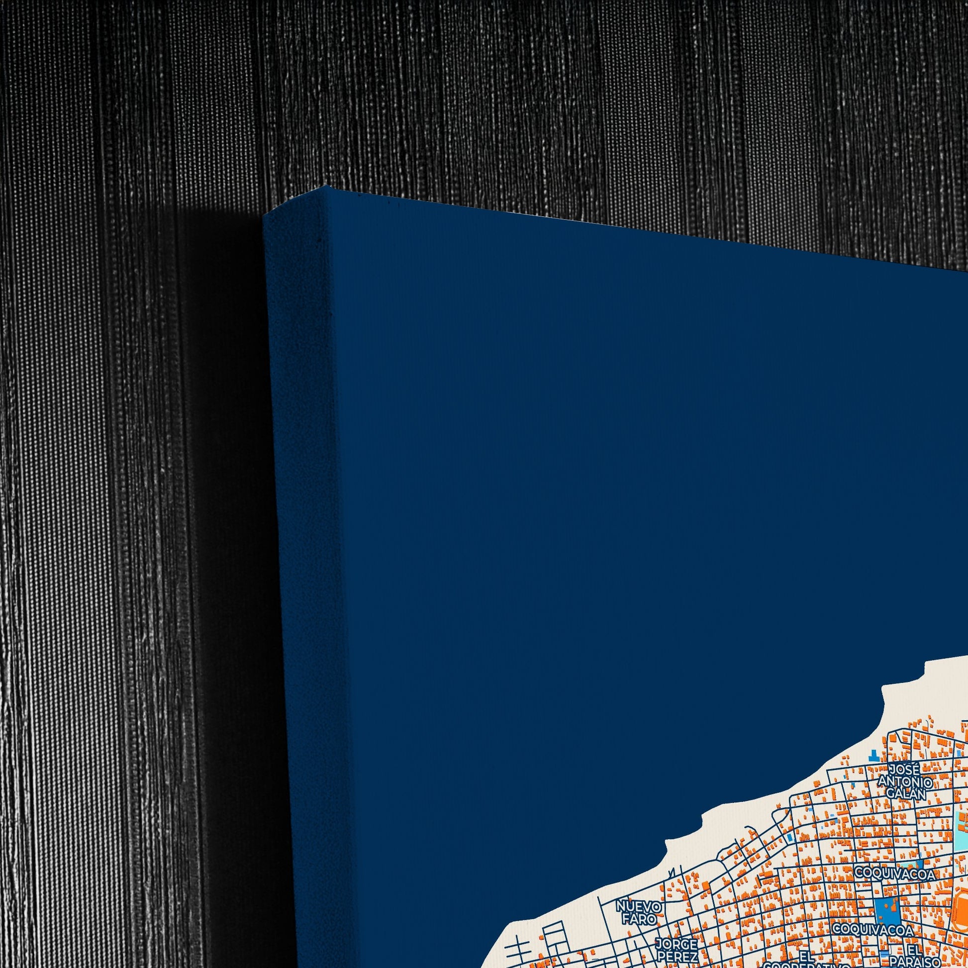 Riohacha Colombia Colorful City Map Canvas Print Detail