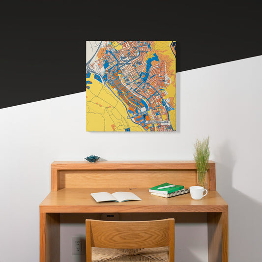 Rivas-Vaciamadrid Spain Colorful City Map Canvas Print Scene