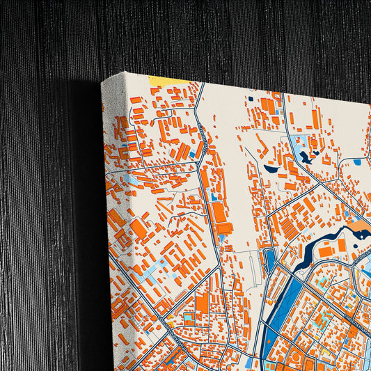 Рівне Ukraine Colorful City Map Canvas Print Detail