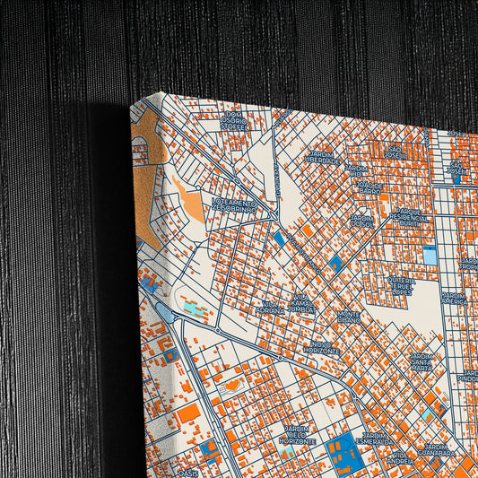 Rondonopolis Brazil Colorful City Map Canvas Print Detail