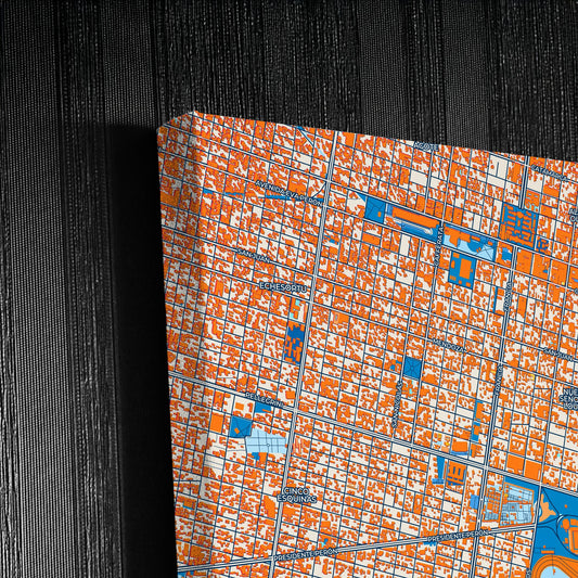 Rosario Argentina Colorful City Map Canvas Print Detail