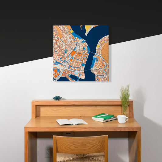 Rovaniemi Finland Colorful City Map Canvas Print Scene