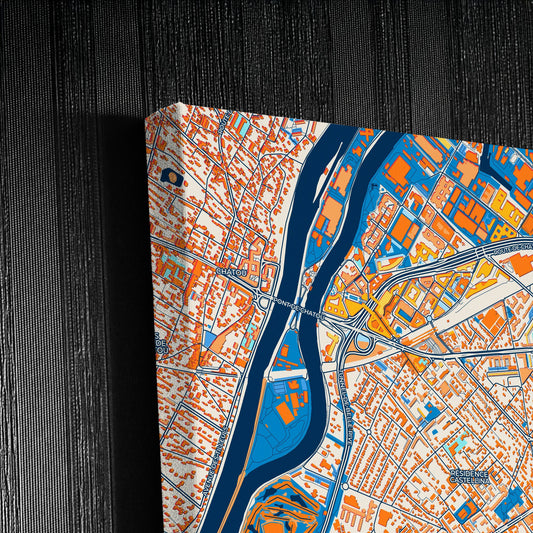 Rueil-Malmaison France Colorful City Map Canvas Print Detail