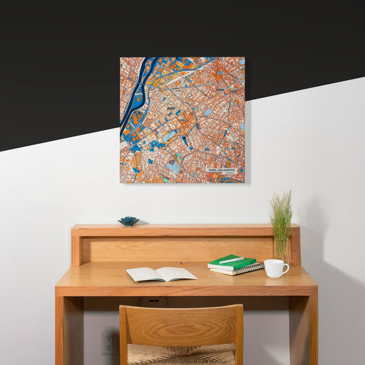 Rueil-Malmaison France Colorful City Map Canvas Print Scene