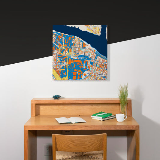 Рыбинск Russia Colorful City Map Canvas Print Scene