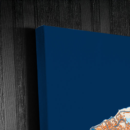 Sabang Indonesia Colorful City Map Canvas Print Detail