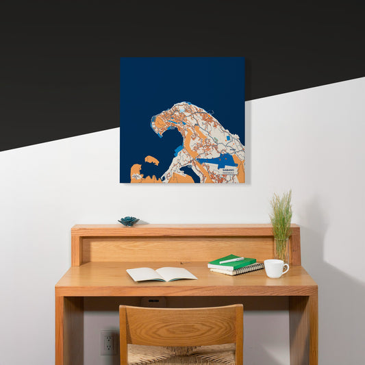 Sabang Indonesia Colorful City Map Canvas Print Scene