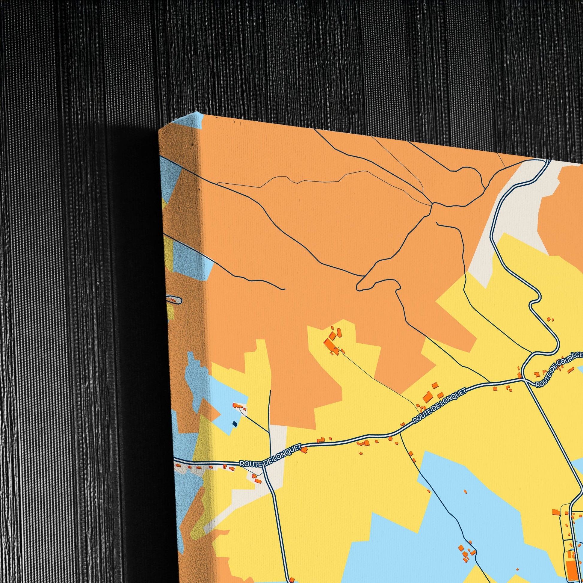 Saint-André France Colorful City Map Canvas Print Detail