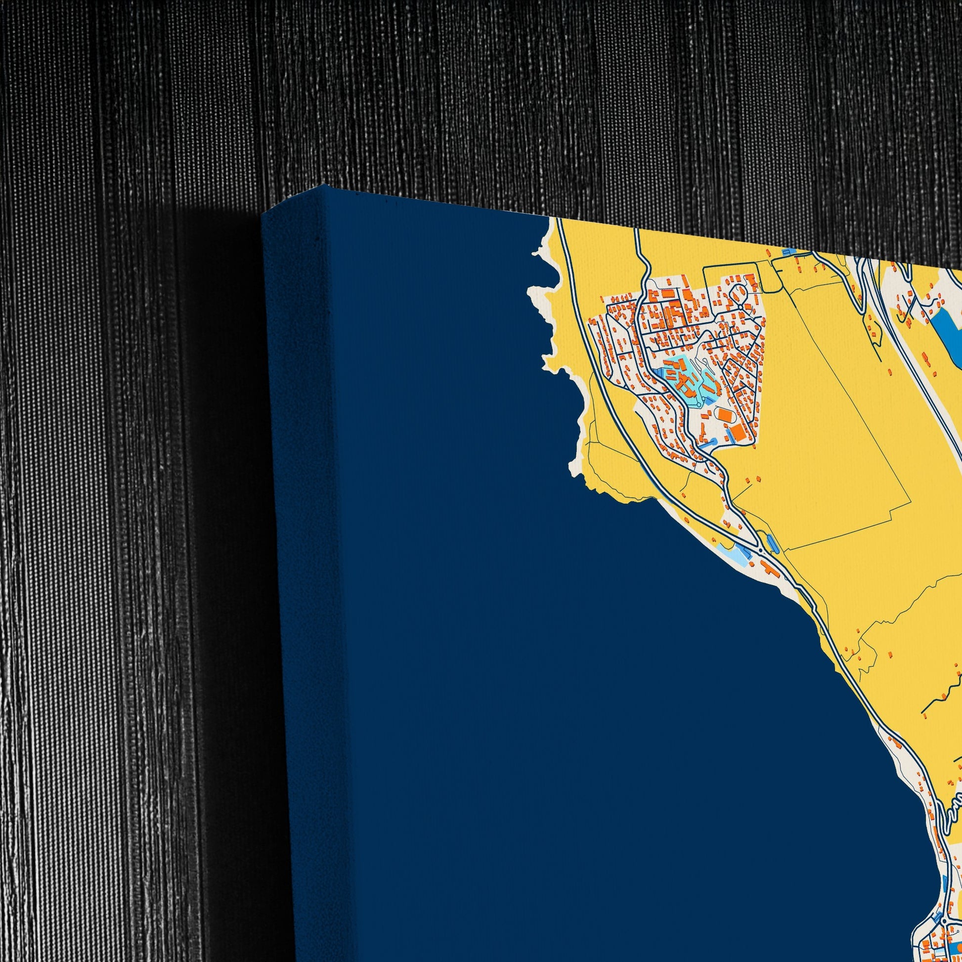 Saint-Leu France Colorful City Map Canvas Print Detail