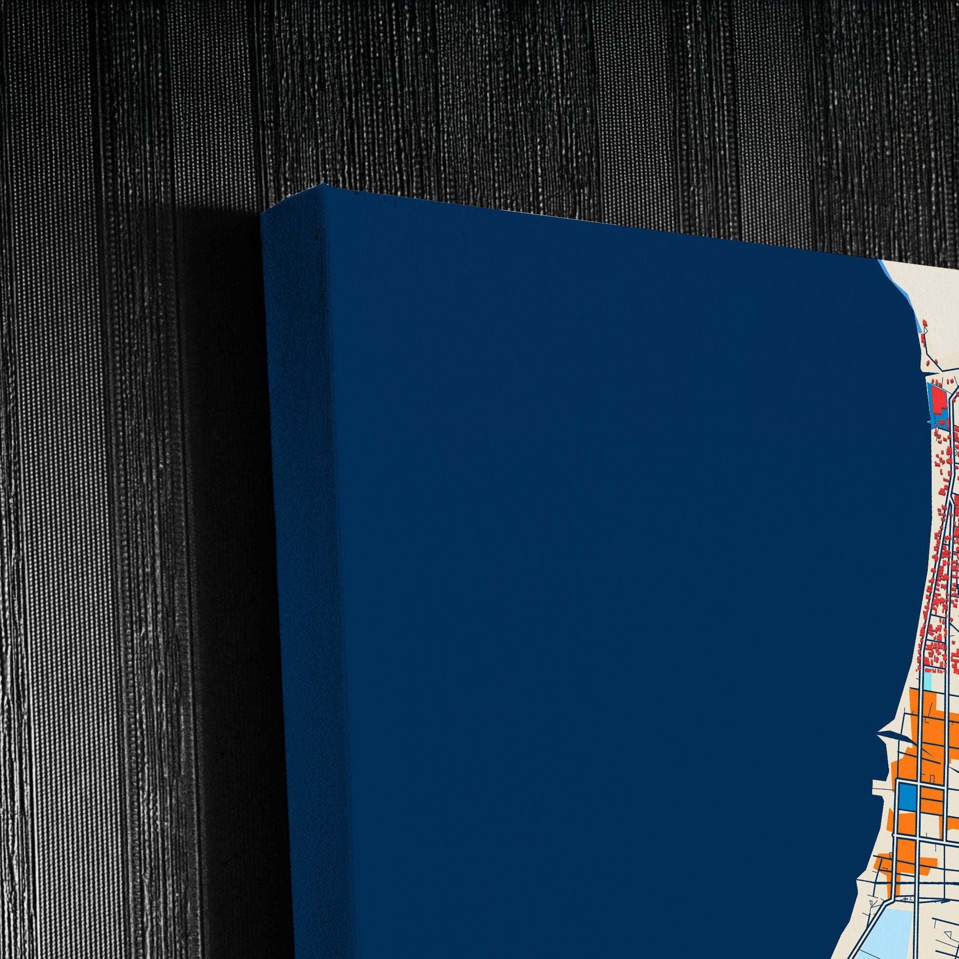 Saint-Marc Haiti Colorful City Map Canvas Print Detail