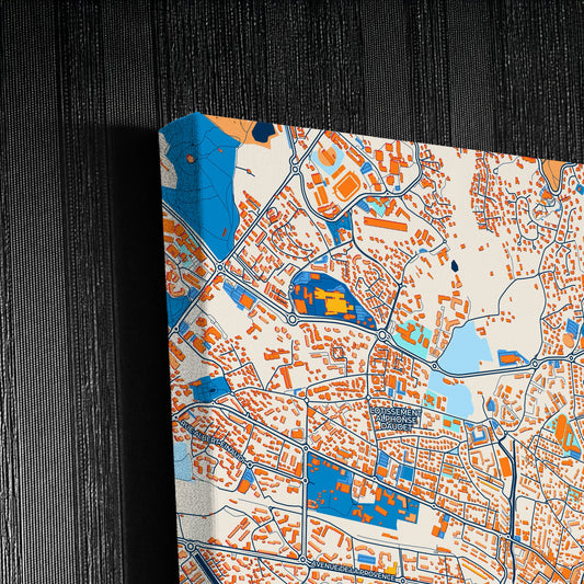 Saint-Raphaël France Colorful City Map Canvas Print Detail