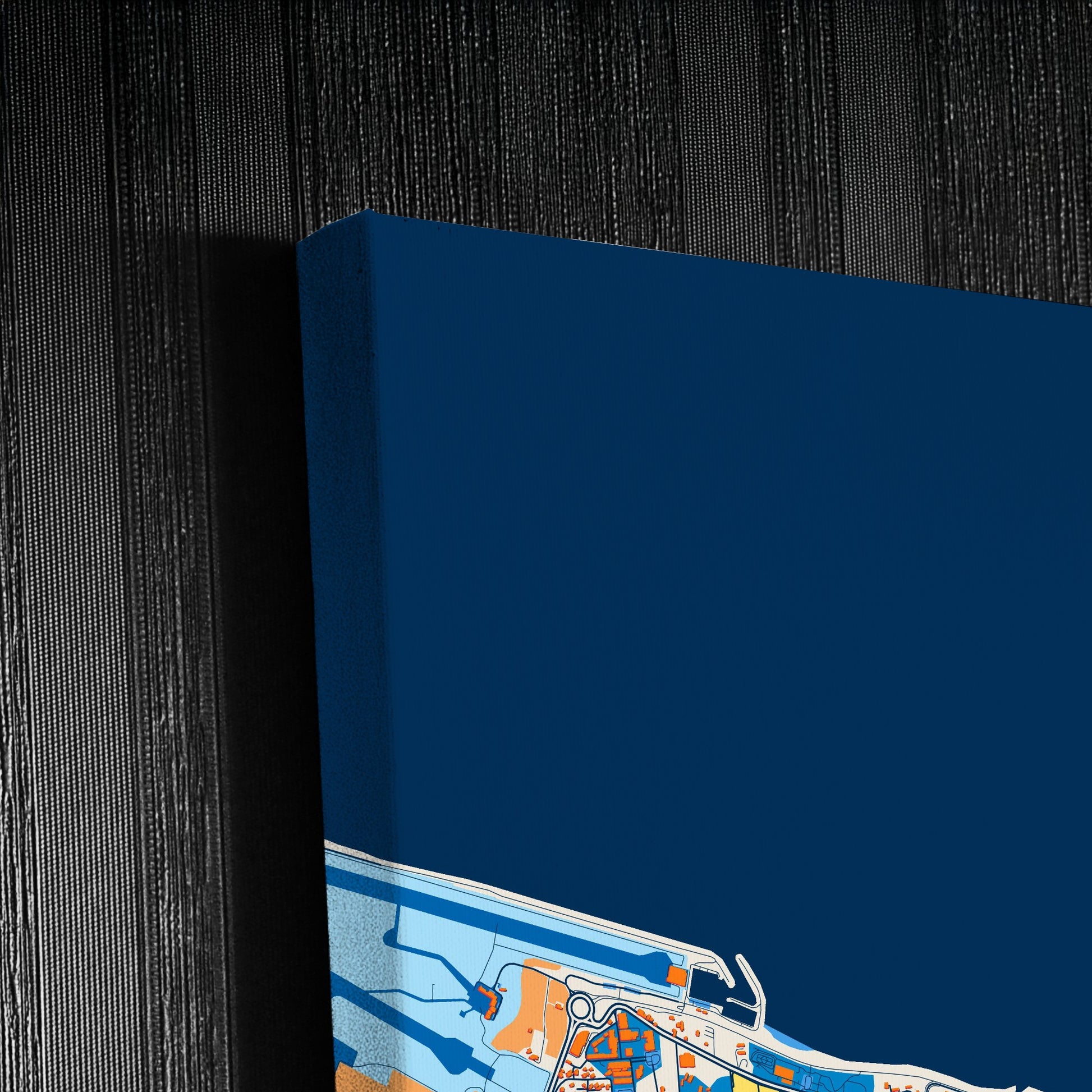 Sainte-Marie France Colorful City Map Canvas Print Detail