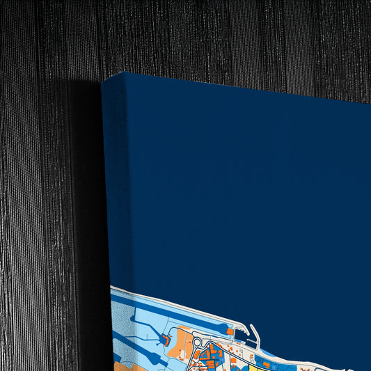 Sainte-Marie France Colorful City Map Canvas Print Detail